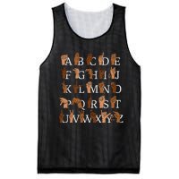 Sign Language Alphabet Retro Boho Hand Alphabet ASL Teacher Mesh Reversible Basketball Jersey Tank