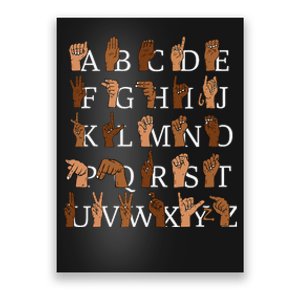 Sign Language Alphabet Retro Boho Hand Alphabet ASL Teacher Poster