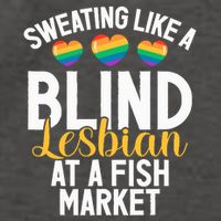 Sweating Like A Blind Lesbian At A Fish Market Funny Lesbian Vector Backpack