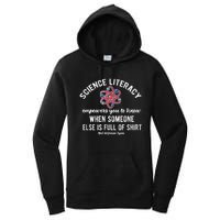 Science Literacy Atom Funny Science Quote Women's Pullover Hoodie