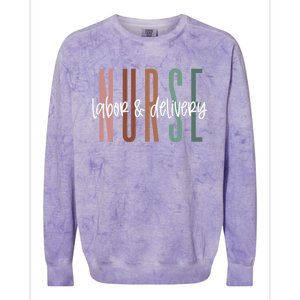 Simple Labor And Delivery Nurse Meaningful Gift L And D Nurse Gift Colorblast Crewneck Sweatshirt