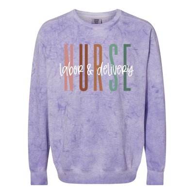 Simple Labor And Delivery Nurse Meaningful Gift L And D Nurse Gift Colorblast Crewneck Sweatshirt