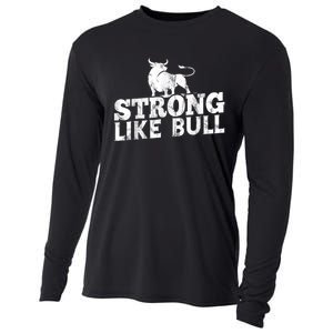 Strong Like A Bull Powerlifting Bodybuilding Cooling Performance Long Sleeve Crew