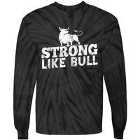 Strong Like A Bull Powerlifting Bodybuilding Tie-Dye Long Sleeve Shirt