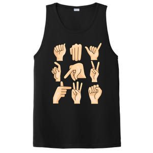 Sign Language Asl Teacher Hand Learning Hearing Impaired Gift PosiCharge Competitor Tank