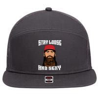 Stay Loose And Sexy 7 Panel Mesh Trucker Snapback Hat