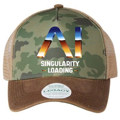 Singularity Loading AI Artificial Intelligence Legacy Tie Dye Trucker Hat