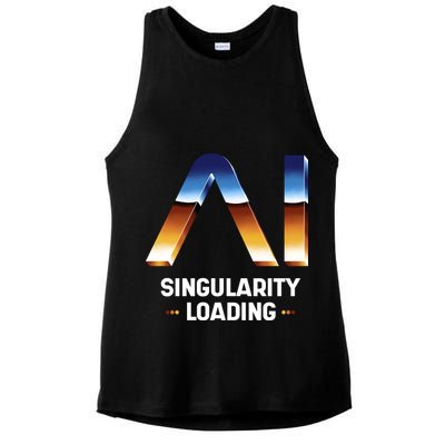 Singularity Loading AI Artificial Intelligence Ladies PosiCharge Tri-Blend Wicking Tank