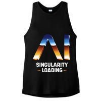 Singularity Loading AI Artificial Intelligence Ladies PosiCharge Tri-Blend Wicking Tank