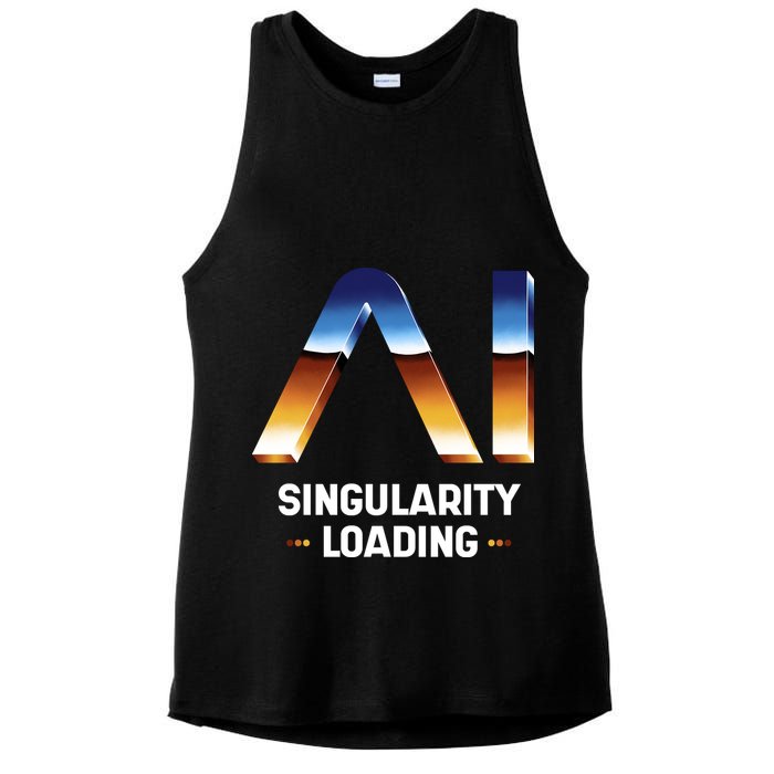Singularity Loading AI Artificial Intelligence Ladies PosiCharge Tri-Blend Wicking Tank