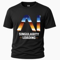 Singularity Loading AI Artificial Intelligence Cooling Performance Crew T-Shirt