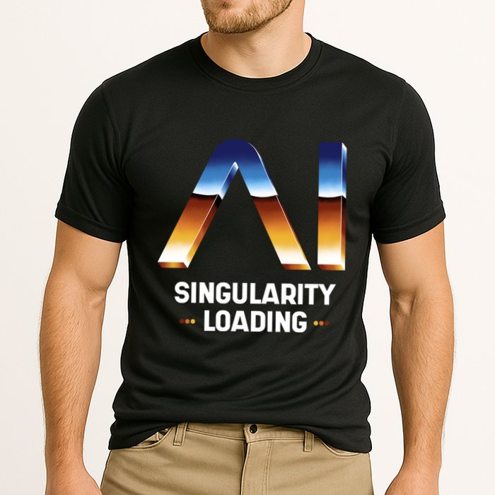Singularity Loading AI Artificial Intelligence Cooling Performance Crew T-Shirt