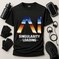 Singularity Loading AI Artificial Intelligence Cooling Performance Crew T-Shirt