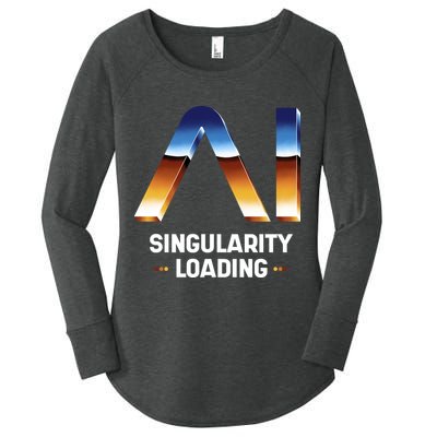 Singularity Loading AI Artificial Intelligence Women's Perfect Tri Tunic Long Sleeve Shirt
