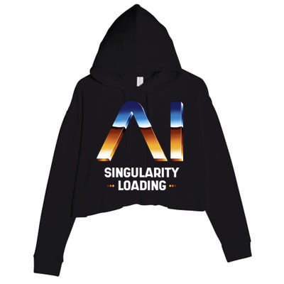 Singularity Loading AI Artificial Intelligence Crop Fleece Hoodie