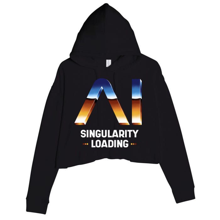 Singularity Loading AI Artificial Intelligence Crop Fleece Hoodie