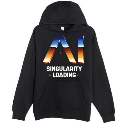 Singularity Loading AI Artificial Intelligence Premium Pullover Hoodie