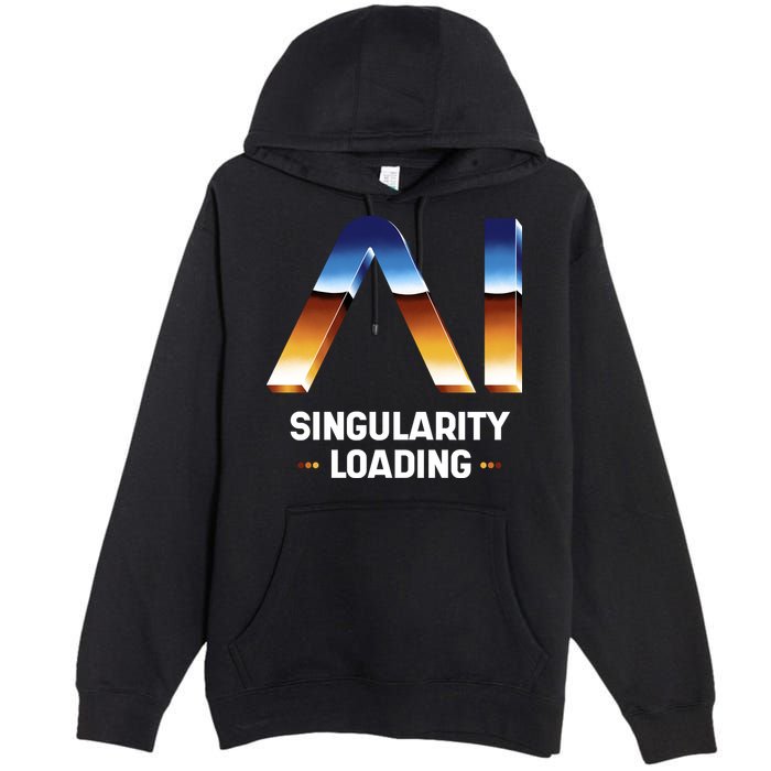 Singularity Loading AI Artificial Intelligence Premium Pullover Hoodie