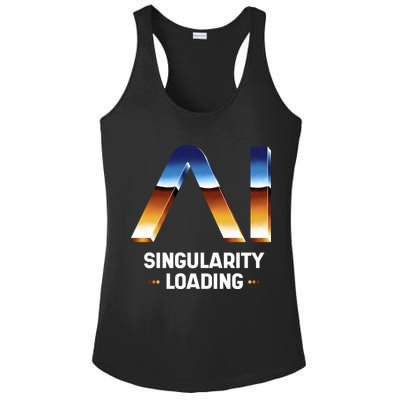 Singularity Loading AI Artificial Intelligence Ladies PosiCharge Competitor Racerback Tank