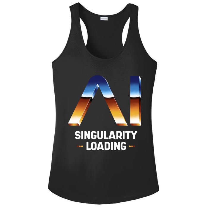 Singularity Loading AI Artificial Intelligence Ladies PosiCharge Competitor Racerback Tank