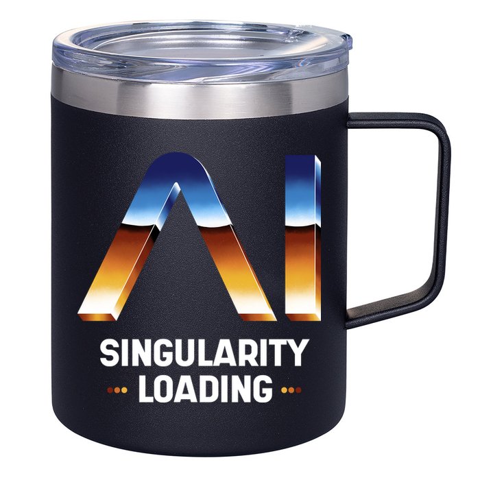 Singularity Loading AI Artificial Intelligence 12oz Stainless Steel Coffee Mug