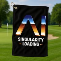 Singularity Loading AI Artificial Intelligence Golf Towel