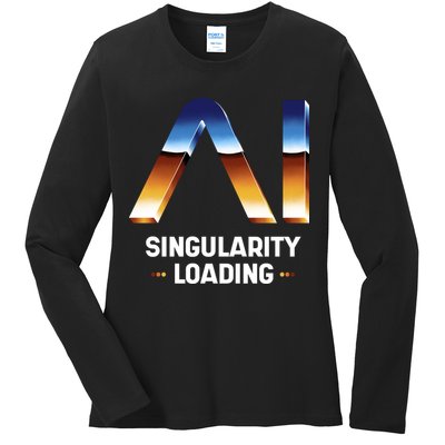 Singularity Loading AI Artificial Intelligence Ladies Long Sleeve Shirt