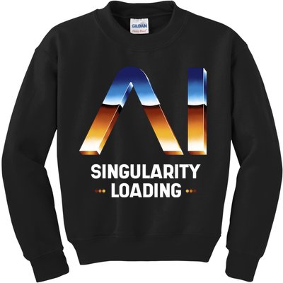 Singularity Loading AI Artificial Intelligence Kids Sweatshirt