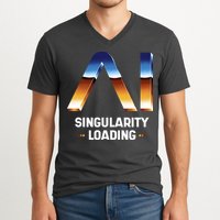 Singularity Loading AI Artificial Intelligence V-Neck T-Shirt