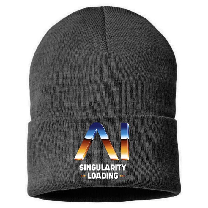 Singularity Loading AI Artificial Intelligence Sustainable Knit Beanie