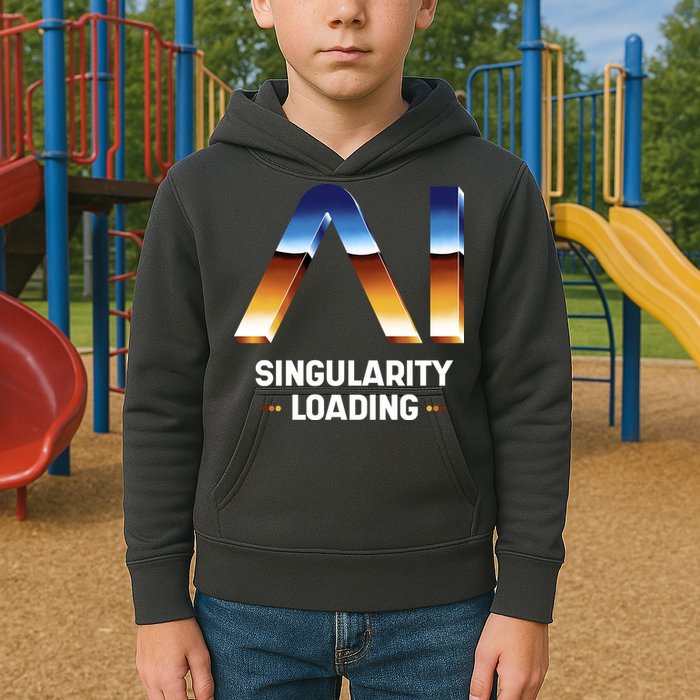 Singularity Loading AI Artificial Intelligence Kids Hoodie