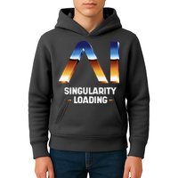 Singularity Loading AI Artificial Intelligence Kids Hoodie