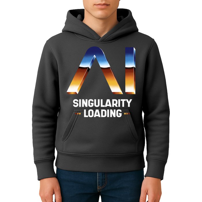 Singularity Loading AI Artificial Intelligence Kids Hoodie