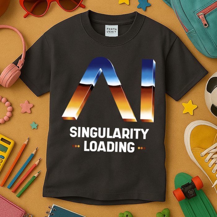 Singularity Loading AI Artificial Intelligence Kids T-Shirt
