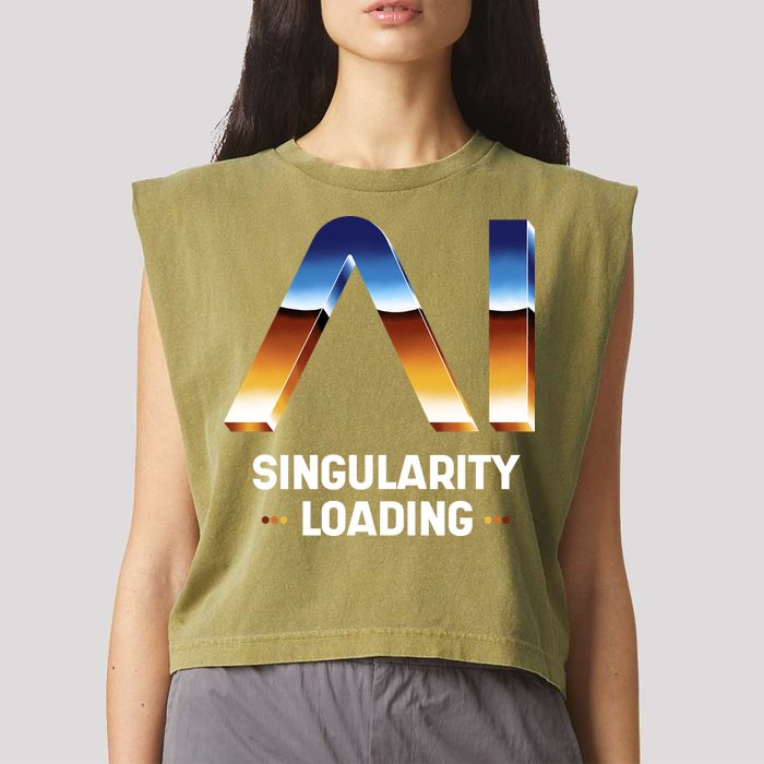 Singularity Loading AI Artificial Intelligence Garment-Dyed Women's Muscle Tee