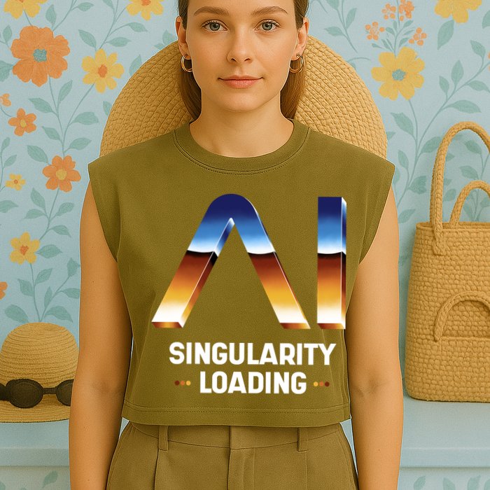 Singularity Loading AI Artificial Intelligence Garment-Dyed Women's Muscle Tee