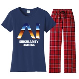 Singularity Loading AI Artificial Intelligence Women's Flannel Pajama Set