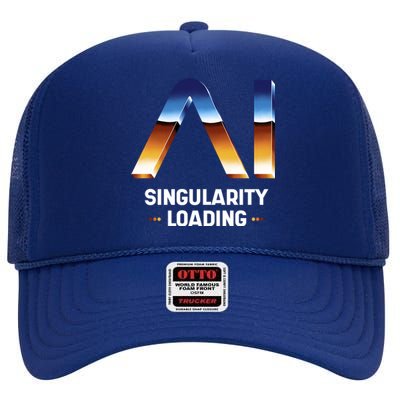 Singularity Loading AI Artificial Intelligence High Crown Mesh Back Trucker Hat