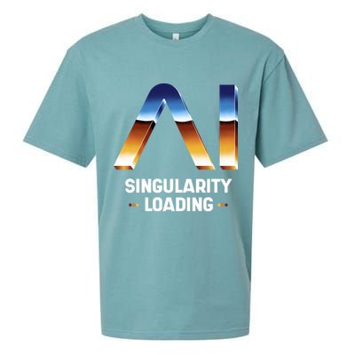 Singularity Loading AI Artificial Intelligence Sueded Cloud Jersey T-Shirt