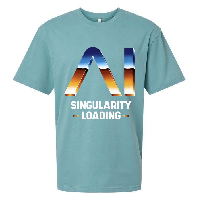 Singularity Loading AI Artificial Intelligence Sueded Cloud Jersey T-Shirt