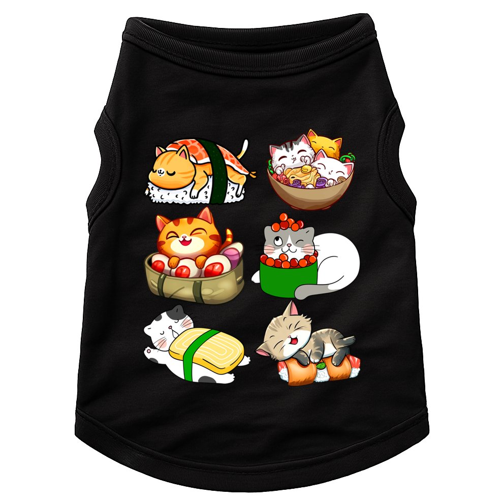 Sushi Lover Anime Cats Lovers Japanese Anime Kawaii Neko Gift Doggie Tank