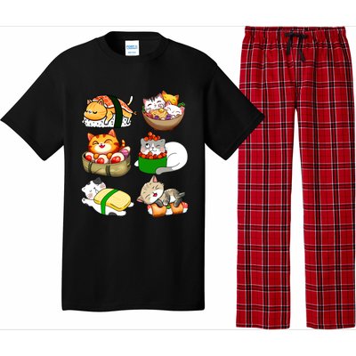 Sushi Lover Anime Cats Lovers Japanese Anime Kawaii Neko Gift Pajama Set