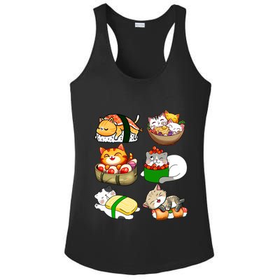 Sushi Lover Anime Cats Lovers Japanese Anime Kawaii Neko Gift Ladies PosiCharge Competitor Racerback Tank