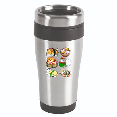 Sushi Lover Anime Cats Lovers Japanese Anime Kawaii Neko Gift 16oz Travel Tumbler