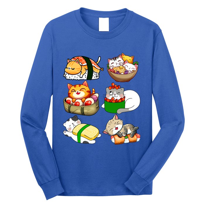 Sushi Lover Anime Cats Lovers Japanese Anime Kawaii Neko Gift Long Sleeve Shirt