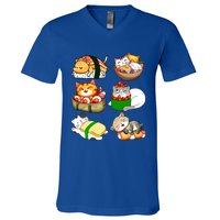 Sushi Lover Anime Cats Lovers Japanese Anime Kawaii Neko Gift V-Neck T-Shirt