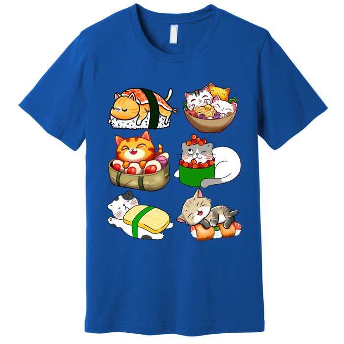 Sushi Lover Anime Cats Lovers Japanese Anime Kawaii Neko Gift Premium T-Shirt