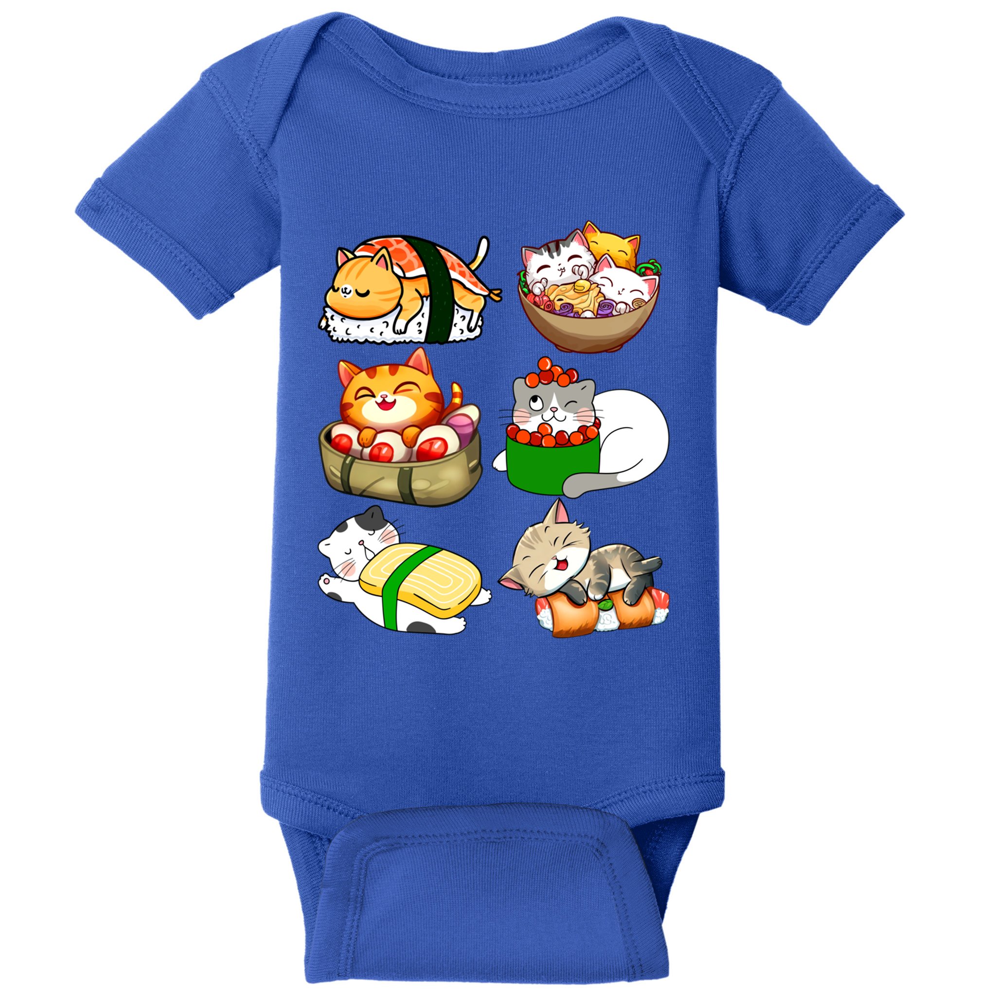 Sushi Lover Anime Cats Lovers Japanese Anime Kawaii Neko Gift Baby Bodysuit