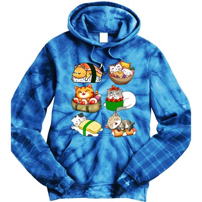 Sushi Lover Anime Cats Lovers Japanese Anime Kawaii Neko Gift Tie Dye Hoodie