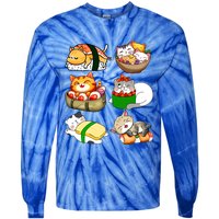 Sushi Lover Anime Cats Lovers Japanese Anime Kawaii Neko Gift Tie-Dye Long Sleeve Shirt